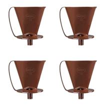 Kit 4 Suporte Mor Para Coador De Café 103 Marrom
