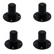 Kit 4 Suporte P/ Pedestal Caixa Acustica Copo Chapéu Metal