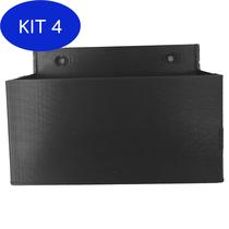 Kit 4 Suporte Para Controle Remoto - Parede Ou Móvel Preto