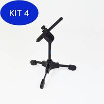 Kit 4 Suporte Para Microfone De Mesa Semi Articulado Spm