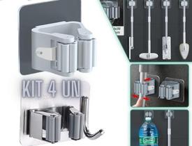 Kit 4 Suporte para rodos e para utensílios de limpeza