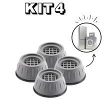 Kit 4 Suporte Pé Nivelador Máquina de Lavar Geladeira Fogãpo AntiRuído Kit 4 Suporte Pé Nivelador Máquina de Lavar Geladeira Fogãpo AntiRuído