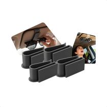 Kit 4 Suporte Porta Óculos Para Carro Universal Fixação No Para-sol Organizador Veicular Acessório Automotivo -