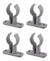 Kit 4 Suporte Porta Remo Alto Cinza Barco Lancha Caiaque