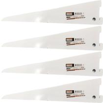 Kit 4 Suporte Prateleira Trilho Duplo em Aço Branco 27cm