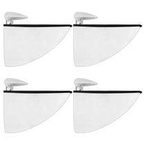 Kit 4 Suporte Tucano Grande Metal Zamak Branco P/ Prateleira