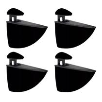 Kit 4 Suporte Tucano Medio Metal Zamak Preto P/ Prateleira Kit 4 Suporte Tucano Medio Metal Zamak Preto P/ Prateleira