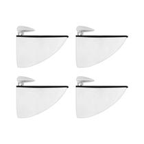 Kit 4 Suporte Tucano Pequeno Metal Zamak Branco Prateleira Kit 4 Suporte Tucano Pequeno Metal Zamak Branco Prateleira