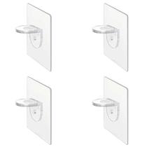 Kit 4 Suportes Adesivo Para Prateleira Mão Francesa Transparente