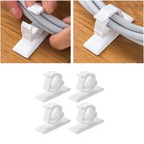 Kit 4 suportes adesivos ganchos abraçadeiras