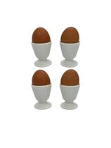 Kit 4 Suportes Base Taça Para Ovo Cozido Egg Cup Cozinha 3D - Branco - Laia 3D