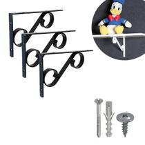 Kit 4 Suportes Colonial para Prateleira de 20 cm + Kit Instalação Kit 4 Suportes Colonial para Prateleira de 20 cm + Kit Instalação
