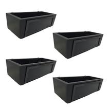 Kit 4 Suportes com Jardineira Preta para Jardim Vertical Kit 4 Suportes com Jardineira Preta para Jardim Vertical