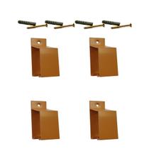 Kit 4 Suportes de Parede para Trilho - Cereja