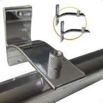 Kit 4 Suportes Inove 100% Aluminio Trilho Suíço Ou Varão Wave - Varias Cores