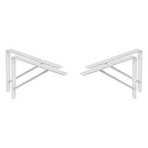 Kit 4 Suportes Mão Francesa Branco 40cm - Alumark Kit 4 Suportes Mão Francesa Branco 40cm - Alumark