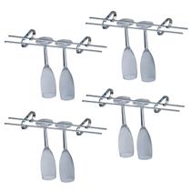 Kit 4 Suportes Para Taças 40cm Cromado Adega Bar Vinho Schmitt Kit 4 Suportes Para Taças 40cm Cromado Adega Bar Vinho Schmitt