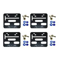 Kit 4 Suportes Protetor De Placa Moto Mercosul Plástico