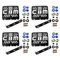 Kit 4 Suportes Protetor Placa Moto Mercosul Antifurto CBM Plástico Kit 4 Suportes Protetor Placa Moto Mercosul Antifurto CBM Plástico