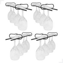 Kit 4 Suportes Suspensos para Taças 40cm Preto