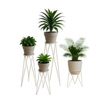 Kit 4 Suportes Tripé de Chão para Vaso de Plantas Piso Interno ou Externo - 30x45x60 e 40cm Kit 4 Suportes Tripé de Chão para Vaso de Plantas Piso Interno ou Externo - 30x45x60 e 40cm