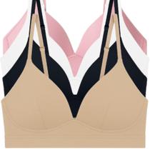 Kit 4 Sutiã Com Bojo Soft Feminino Básico Academia Alça Fina Top Confortável Sem Aro Adulto Soutien