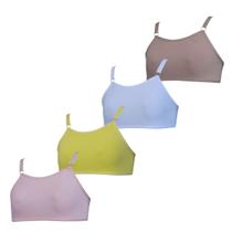 Kit 4 Sutiã Top infantil sem Bojo Algodão Tamanho:GCor:Variados