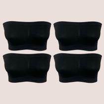 Kit 4 Sutiãs Faixa Sem Bojo sem alça Sem Costura