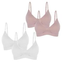 Kit 4 Sutiãs Lupo Loba Original Sem Costura Com Bojo Removível Reforçado Touch