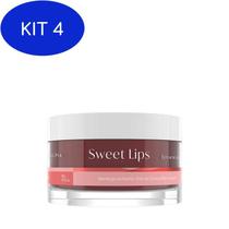 Kit 4 Sweet Lips Esfoliante Labial Sabor Cereja