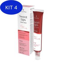 Kit 4 Sweet Lips Gloss Labial Tulípia