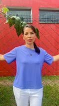 Kit 4 T-shirt Feminina Blusa Baby Look Camiseta Lisa Elegante