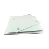 Kit 4 tabuleiro ret. mdf 25x35cm x 6mm branco