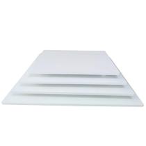 Kit 4 tabuleiro ret. mdf 30x40cm x 6mm branco