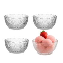 Kit 4 Taça de Sobremesa Sorvete Doces de Vidro Toffee 150ml Em Casa Tem