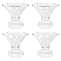 Kit 4 Taça Diamante Exclusive Com Pé 2,3l Transparente Festa Kit 4 Taça Diamante Exclusive Com Pé 2,3l Transparente Festa