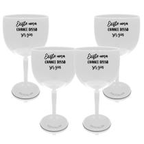 Kit 4 Taças Gin Brancas Acrílico Personalizadas Kit 4 Taças Gin Brancas Acrílico Personalizadas