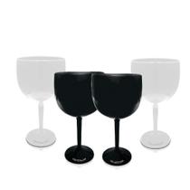 Kit 4 Taças Gin Preta E Branca Acrílico Poliestireno Kit 4 Taças Gin Preta E Branca Acrílico Poliestireno