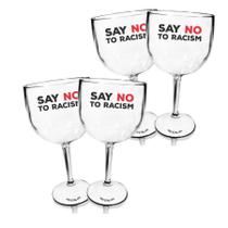 Kit 4 Taças Gin Transparentes Personalizadas No Racism