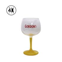 Kit 4 Taças para Gin Gordon's 600ml Original Amarelo Rosa
