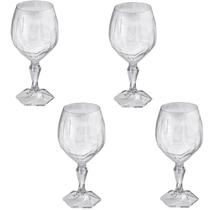 Kit 4 taças tango transparente acrilico suco champanhe água Kit 4 taças tango transparente acrilico suco champanhe água