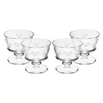 Kit 4 Taças Vidro Sobremesa Lines Butterfly 240 ml - Wolff