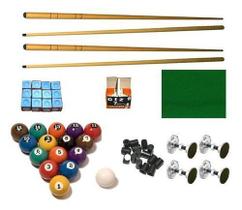 Kit 4 Taco + Giz + 2,3 Tecido + 4 Pé + 01 Jg Bola Nº + Pont