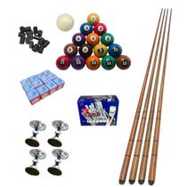 Kit 4 Taco + Giz + 4 Pé Nivelador + 01 Jg Bola Nº + Ponteira