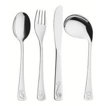 Kit 4 Talheres Infantil Baby Friends Inox Acabamento Brilhante Colheres Garfo Faca Tramontina