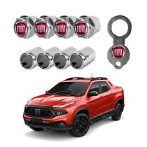 Kit 4 Tampa Bico Válvula Antifurto Pneu Fiat Vermelho Capa Cromado Kit 4 Tampa Bico Válvula Antifurto Pneu Fiat Vermelho Capa Cromado