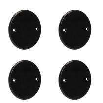 Kit 4 Tampa Cega para Teto Redonda 3" Preta Ebony Sleek Margirius Cor:Preto