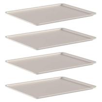 Kit 4 Tampa Cesto Organizador 8,2L 12L E 16L Ou Flow Bege