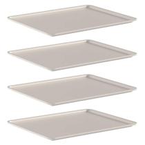 Kit 4 Tampa Cesto Organizador 8,2L 12L E 16L Ou Flow Bege