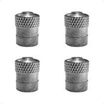 Kit 4 Tampa de Válvula para Bico Pneu Carro Moto Metal Kit 4 Tampa de Válvula para Bico Pneu Carro Moto Metal